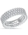 Macy's Diamond Three-row Eternity Ring (3 Ct. T.w.) In Platinum, 14k White Gold, 14k Gold, Or 14k Rose Gold In Platinum