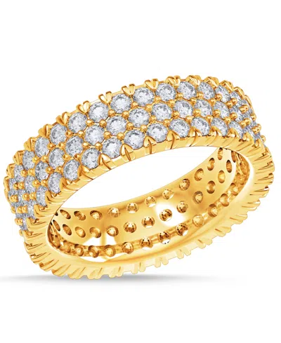 Macy's Diamond Three-row Eternity Ring (3 Ct. T.w.) In Platinum, 14k White Gold, 14k Gold, Or 14k Rose Gold In Yellow Gold