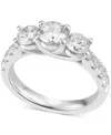 Macy's Diamond Three Stone Engagement Ring (2 Ct. T.w.) In 14k White Gold In White Gold
