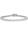 Macy's Diamond Tri Prong-set Tennis Bracelet (2-3/8 Ct. T.w.) In 10k White Gold In White Gold