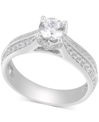 Macy's Diamond Triple Row Engagement Ring (1 Ct. T.w.) In 14k White Gold