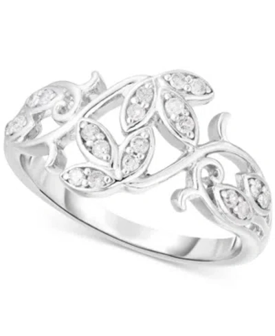Macy's Diamond Vine-inspired Ring (1/5 Ct. T.w.) In Sterling Silver.