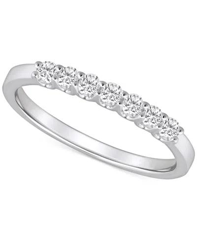 Macy's Diamond Wedding Band (1/3 Ct. T.w.) In 14k Gold In White Gold