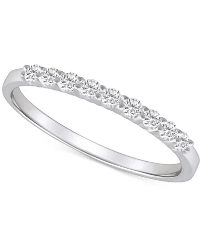 Macy's Diamond Wedding Band (1/4 Ct. T.w.) In 14k Gold In White Gold