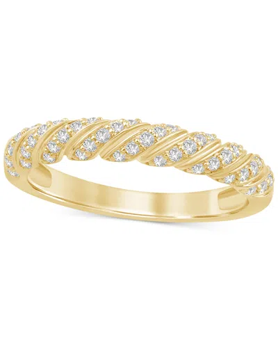 Macy's Diamond Wedding Band (1/4 Ct. T.w.) In 14k Gold In Yellow Gold