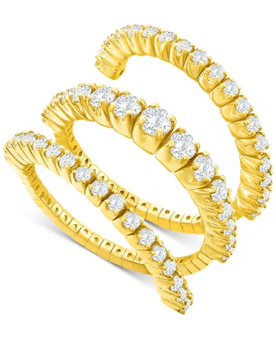 Macy's Diamond Wrap Coil Statement Ring (1-1/2 Ct. T.w.) In 14k Gold In Yellow Gold