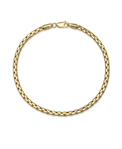 Macy's Diamond-cut Box Chain 8" Bracelet In 10k Yellow Gold