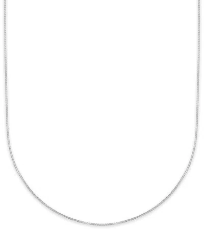 Macy's Diamond-cut Box Chain Necklace In 10k White Gold