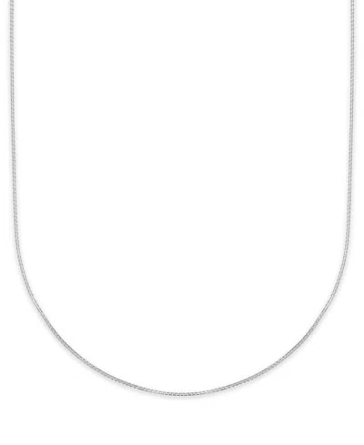 Macy's Diamond-cut Box Chain Necklace In 10k White Gold