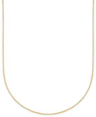 Macy's Diamond-cut Box Chain Necklace In 10k Yellow Gold