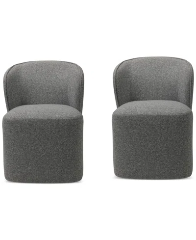 Macy's Dimova 2-pc. Dining Chair Set, Created For  In Cloud