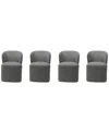 Macy's Dimova 4-pc. Dining Chair Set, Created For  In Grey