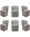 Macy's Dimova 6-pc. Dining Chair Set, Created For  In Cloud