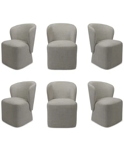 Macy's Dimova 6-pc. Dining Chair Set, Created For  In Cloud