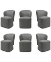 Macy's Dimova 6-pc. Dining Chair Set, Created For  In Grey