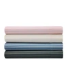 Macy's Macys Dobby Stripe 200 Thread Count Cotton Blend 4 Pc. Sheet Sets In Blue