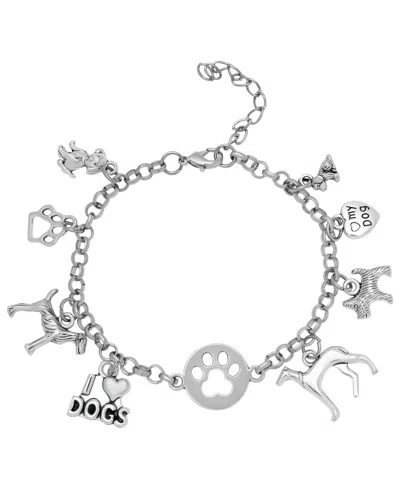 Macy's Dog Lover Charm Bracelet In White