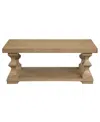 Macy's Dory 48" Wood Cocktail Table In Sandy Oak