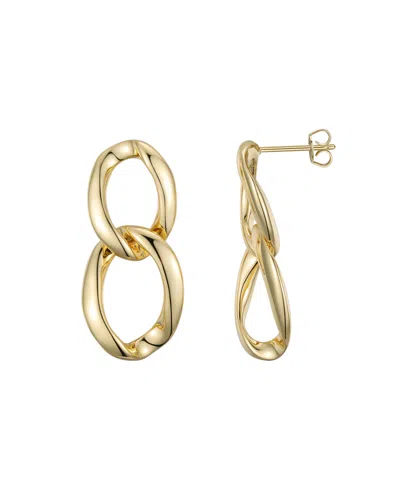Macy's Double Loop Dangle Earrings In Gold