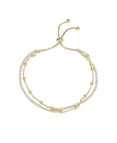 Macy's Double Row Adjustable Bracelet In Gold