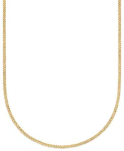 Macy's Macys Double Sided Cuban Link Chain Bracelet In 10k Yellow Gold