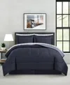 Macy's Drew Reversible 8-pc. Comforter Sets In Blue