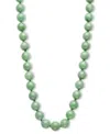Macy's Dyed Green Jade Knotted Bead All-around 18" Collar Necklace In Dyed Green Jade