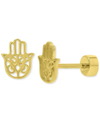 Macy's Earrings In 14k Yellow Gold Over Sterling Silver