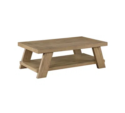 Macy's Ebony 55" Coffee Table In Brown