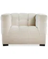 Macy's Elbeth Fabric Arm Chair, Exclusively At  In White