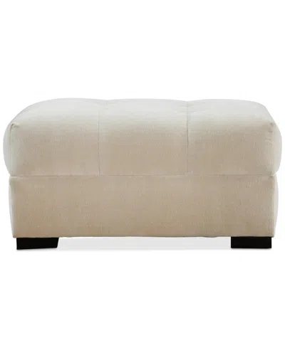 Macy's Elbeth Fabric Ottoman, Exclusively At  In White