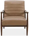 Macy's Elif Leather Accent Chair, Created For  In Sand