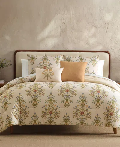 Macy's Elin Damask 9-piece Comforter Set, King In Brown