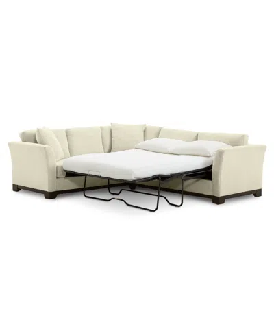 Macy's Elliot Ii 108" Fabric 2-pc. Sleeper Sofa Sectional, Created For  In White