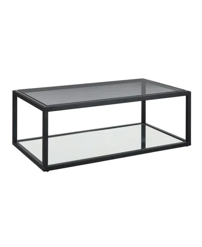 Macy's Ellis 48" Glass And Metal Coffee Table In Black Ink