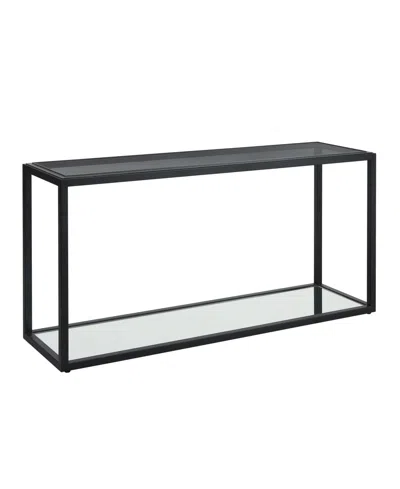 Macy's Ellis 60" Glass And Metal Console Table In Black Ink