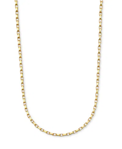 MACY'S ELONGATED BOX LINK 20" CHAIN NECKLACE (3MM) IN 14K GOLD