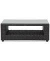 Macy's Ember Outdoor Coffee Table In Dark Brown