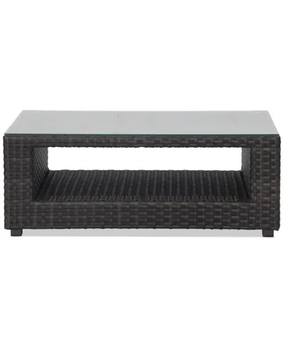 Macy's Ember Outdoor Coffee Table In Dark Brown