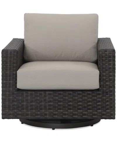 Macy's Ember Outdoor Swivel Chair In Neutral