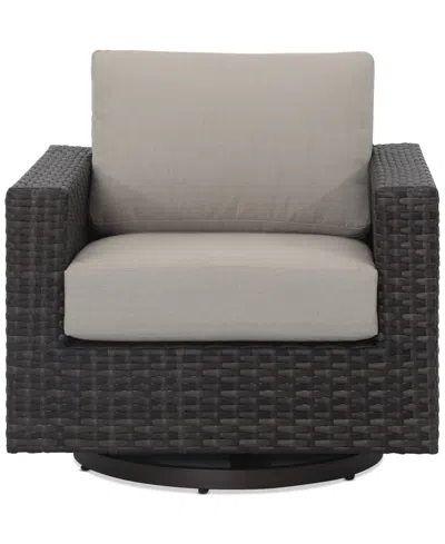 Macy's Ember Outdoor Swivel Chair In Beige