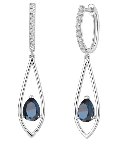 Macy's Emerald (1-1/4 Ct. T.w.) And Diamond (1/6 Ct. T.w.) Drop Earrings In 14k Gold (also Available In Sap In White