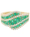 Macy's Emerald (1 Ct. T.w.) And Diamond (1/2 Ct. T.w.) Ring In 14k Gold (also In 14k White Gold Sapphire &  In Gold