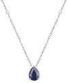 Macy's Emerald (1 Ct. T.w.) & Diamond (1/20 Ct. T.w.) 17" Pendant Necklace In 14k Gold (also In Ruby And Sa