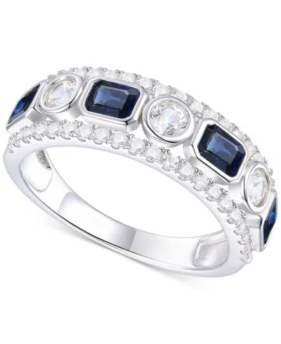 Macy's Emerald (3/4 Ct. T.w.) & Diamond (3/4 Ct. T.w.) Band In 14k Gold (also In Ruby & Sapphire)