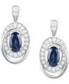 Macy's Emerald (3/8 Ct. T.w.) & Diamond (1/5 Ct. T.w.) Oval Swirl Drop Earrings In 14k Gold (also In Ruby &