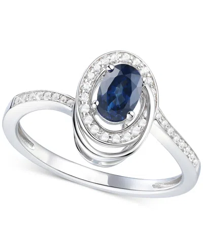 Macy's Emerald (3/8 Ct. T.w.) & Diamond (1/6 Ct. T.w.) Oval Swirl Ring In 14k Gold (also In Ruby & Sapphire