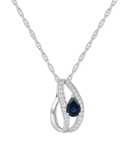 Macy's Emerald (5/8 Ct. T.w.) And Diamond (1/4 Ct. T.w.) Pendant Necklace In 14k Gold (also In 14k White Go In Metallic