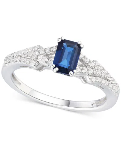 Macy's Emerald (5/8 Ct. T.w.) & Diamond (1/4 Ct. T.w.) Ring In 14k Gold (also In Ruby & Sapphire)
