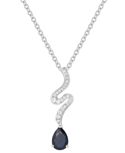Macy's Emerald (5/8 Ct. T.w.) & Diamond (1/6 Ct. T.w.) Pendant Necklace In 14k Yellow Gold (also Available  In Blue